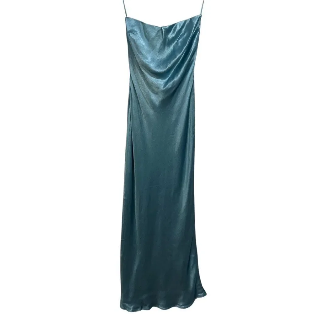 NEW NWT Bec + Bridge Moon Dance Strapless Maxi Dress Seaspray Blue